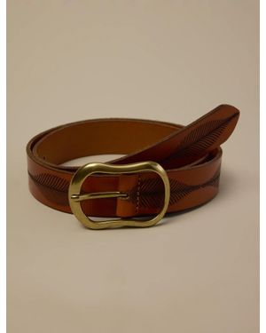 Lucky Brand Vintage Embossed Belt - Brown