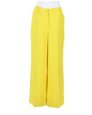 P.A.R.O.S.H. Raisa High Waist Wide-Leg Pants - Yellow