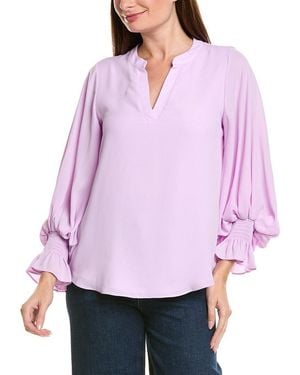 Vince Camuto Elegant Style Long Sleeve Blouse - Purple