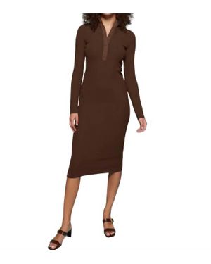 Nation Ltd Phoebe Turtleneck Dress - Brown