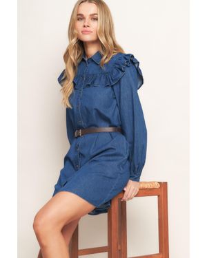 TRUEDAMES Bluebird Cowgirl Denim Mini Dress