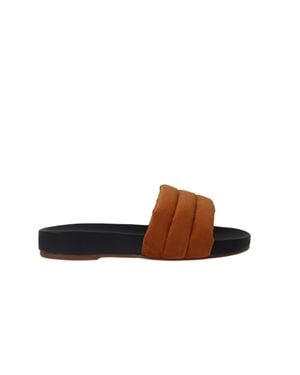 Kaanas Timor Chunky Suede Pool Slide Brick S00070R-001 - Brown