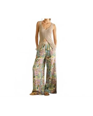 Dress Forum Offshore Wide Leg Woven Pants - Green
