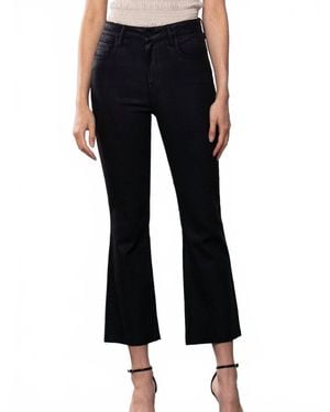Hidden Jeans Waxed Ankle Cropped Flare - Black