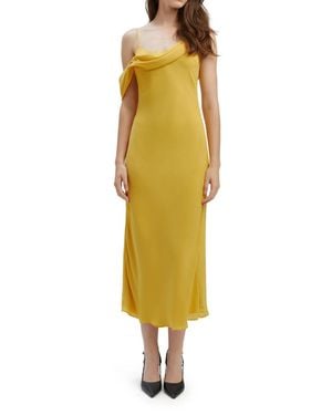bardot mayari asymmetrical midi dress Bardot Mayari Asymmetric Draped-Neck Dress MSRP $139 Size 10 # 12A 2455 Blm