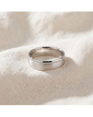 Pompeii3 Satin Wedding Band 6Mm Size Selectable - Natural