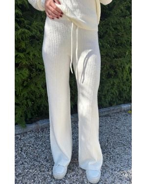 Bobi Rib Wide Leg Pant - Green