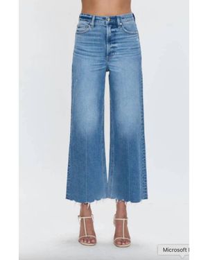Pistola Lana Crop High Rise Ultra Wide Leg Jeans - Blue