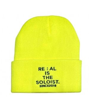 THE SOLOIST X RE:AL Watch Cap Style Beanie With Folded Flap - Yellow