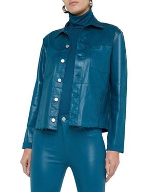 L'Agence Janelle Slim Raw Jacket - Blue