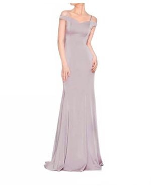 Colors Dress Off The Shoulder Mermaid Evening Gown - Purple