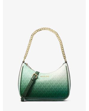 Michael Kors Outlet Jet Set Large Ombré Signature Logo Pochette - Green