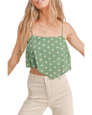 Sadie & Sage Open Spaces Hanky Cami Top - Green