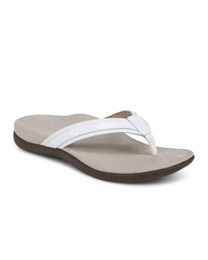 Vionic Tide Orthotic Flip-Flops - White