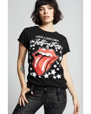 Recycled Karma Rolling Stones Stars Tee - Black