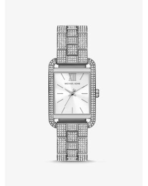Michael Kors Outlet Monroe Pavé-Tone Watch - White