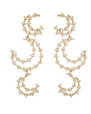 Mignonne Gavigan Bryant Triple Drop Earrings - Metallic