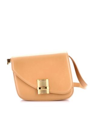 Ferragamo Fiamma Crossbody Bag Leather - Brown