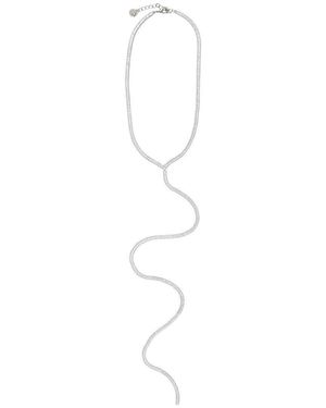 Cloverpost Jana 14K Plated Cz Lariat Necklace - White