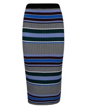 Pinko Striped Knitted Skirt - Blue