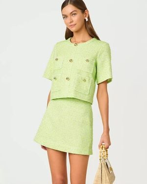 Lilly Pulitzer Sarissa Boucle Mini Skirt - Green