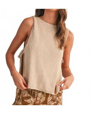 Klesis Rowan Sleeveless Sweater Top - Natural