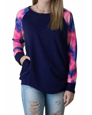 Shirley Stone Tie Dye Pocket Tunic - Blue