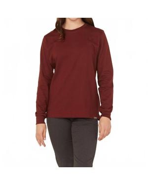 Ariat Rebar Cotton Strong Workshop Logo Long Sleeve Graphic Tee - Red