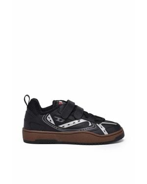 DIESEL Leather Ukiyo Sneakers - Black