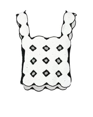 Alpha Studio Crochet Top - White
