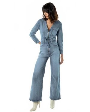 eTica Lia Retro Jumpsuit - Blue