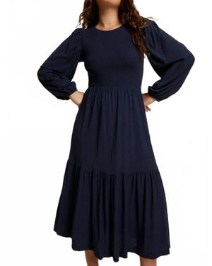 Nation Ltd Willow Peasant Dress - Blue