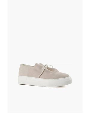 All Black Gathered Sneaker - White