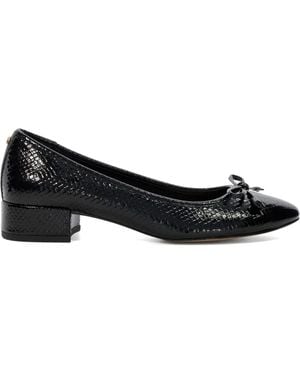 Dune Hollies Pumps 'Sb Leather Slip On Block Heels Zogg3174 - Black