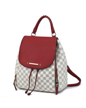 MKF Kimberly Circular Print Backpack - Red