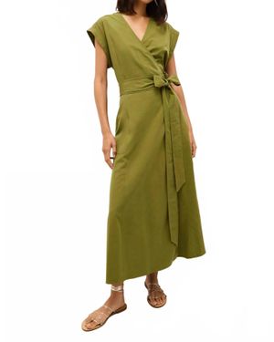 Marie Oliver Polly Wrap Dress - Green