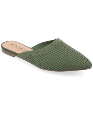 Journee Collection Collection Aniee Mule Flats - Green