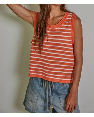 By Together Striped Sweater Tank Top - Red