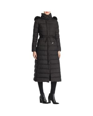 Herno Faux Fur Down Filled Parka Coat - Black