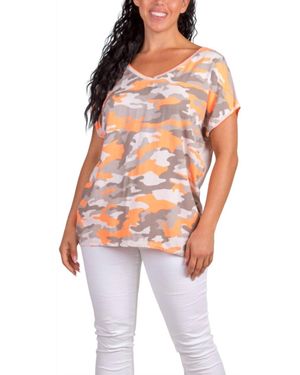 Gigi Moda Sportivo Camo T-Shirt - Orange