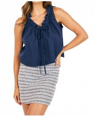 Sadie & Sage Hometown Gatherd Top - Blue
