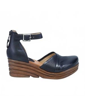 Miz Mooz Acadia Closed-Toe Wedge - Blue