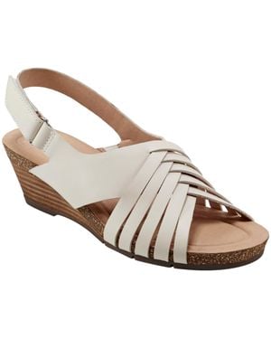 Earth Hartie Wedge Sandals Ethartie - Metallic