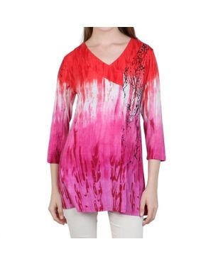 parsley & sage Poppy V-Neck Tunic - Pink
