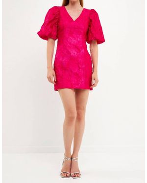 Endless Rose Puff Sleeve Mini Dress - Pink