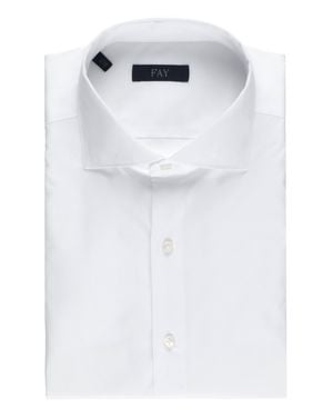 Fay Cotton Casual Shirt - White
