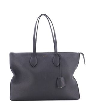 Ferragamo Fold Side Star Tote Leather Large - Blue