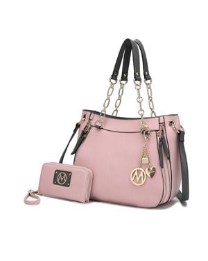 MKF Collection by Mia K Lina Shoulder Bag & Wallet Set By Mia K - Pink