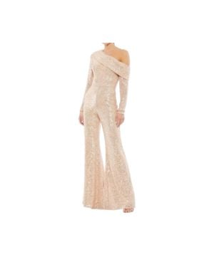 Mac Duggal Sequin Off-Shoulder Jumpsuit - Multicolor