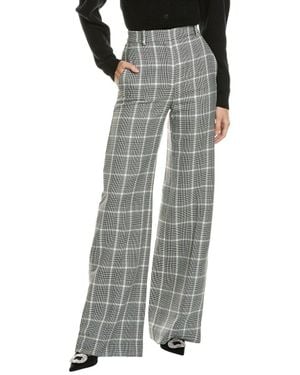 Stella McCartney Belted Wool Wide-Leg Pants - Gray